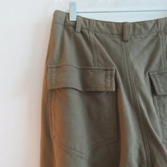 ACACIA Dublin Pant in Moss Green Size S Cotton Raw Hem Casual Travel Vacation - Picture 8 of 16